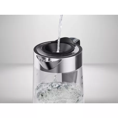 SilverCrest SWGD 3000 A2 digitális, szabályozható hőfokú 3000W 1.7L inox - fekete üveg vízforraló, hőre színváltó LED világítással, melegentartás funkcióval