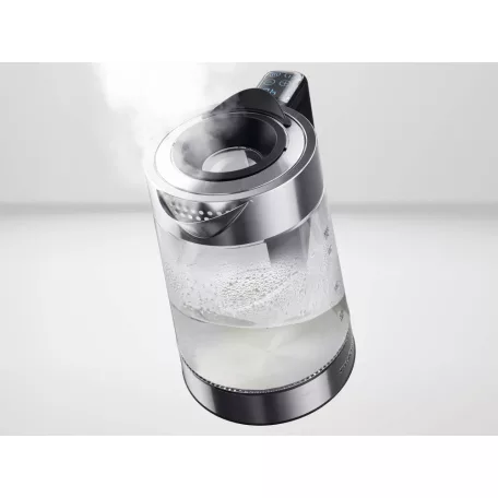 SilverCrest SWGD 3000 A2 digitális, szabályozható hőfokú 3000W 1.7L inox - fekete üveg vízforraló, hőre színváltó LED világítással, melegentartás funkcióval