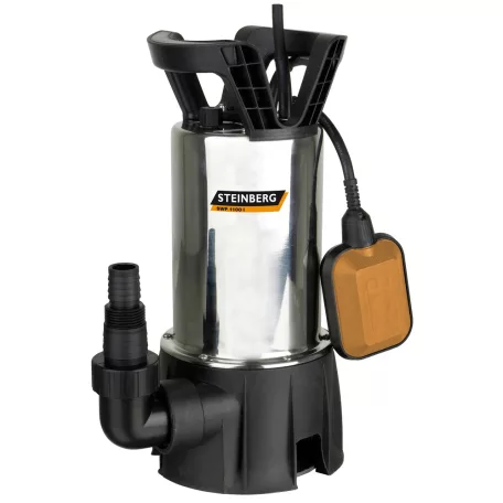 Steinberg SWP 1100 S inox nemesacél 1100W úszókapcsolós kerti szivattyú, szennyvízszivattyú úszókapcsolóval 20.000 l/h