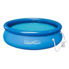 Summer Waves RODOSZ 366 x 76 cm  5,5 m3 puhafalú kerti medence szett vízforgatóval, sötétkék