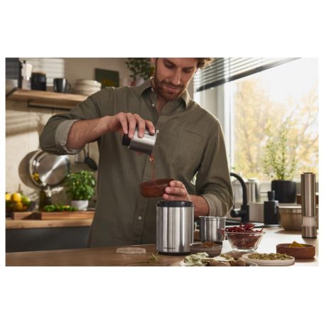 SilverCrest SZE 200 A1 200W 70g 2 az 1-ben inox konyhai aprító, elektromos kávédaráló, fűszerdaráló, nemesacél daráló, kávéba, mák, mogyoró, dió, fűszerek és gabonafélék őrléséhez, aprításához