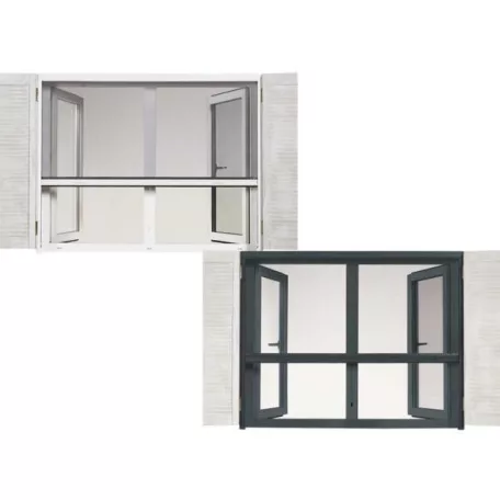 PowerFix ALU / My Living Style 130 x 160 cm alumínium keretes szúnyogháló roló, ablakroló, rolós szúnyogháló ablakra 160 x 130 cm fekete vagy fehér kerettel