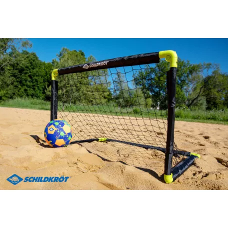 Schildkröt 90 x 60 x60 cm műanyag, összecsukható gyermek focikapu hálóval, Schildkrot 970987 futballkapu, edzőkapu  (1 db / csomag)