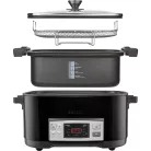 Sencor SPR 5508BK Slow Cooker, digitális multifunkciós sütő - főzőedény, olajsütő, lassú főző 6L 1350W