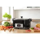 Sencor SPR 5508BK Slow Cooker, digitális multifunkciós sütő - főzőedény, olajsütő, lassú főző 6L 1350W