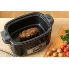 Sencor SPR 5508BK Slow Cooker, digitális multifunkciós sütő - főzőedény, olajsütő, lassú főző 6L 1350W