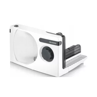   Severin AS 9259.163 univerzális, összecsukható 100W elektromos szeletelőgép, kompakt élelmiszer szeletelő 0-15 mm, 17 cm RSG Solingen nemesacél késsel