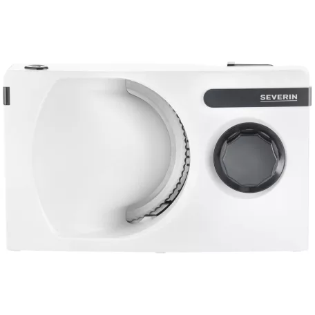 Severin AS 9259.163 univerzális, összecsukható 100W elektromos szeletelőgép, kompakt élelmiszer szeletelő 0-15 mm, 17 cm RSG Solingen nemesacél késsel
