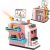 Shantou Toys Szupermarket 46 darabos bevásárlóközpont játék fény és hanghatásokkal, pénztárgéppel, terminállal, hűtővel és mini élelmiszerekkel (668-138)