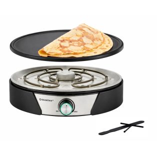   SilverCrest SCM 1500 G1 Crepe Maker elektromos óriás palacsintasütő, 1500W 37 cm óriáspalacsinta sütő levehető ILAG sütőlappal 