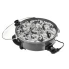 Simpex Basic 25320 Hot Plate Party Pan 1500W 36 cm elektromos serpenyő, partisütő, kerek multifunkciós főző- sütőedény, Pizzasütő, Hot Pan