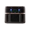   Simpex Touch XXL 8L kétzónás, 2 x 4 liter kétkosaras (dupla kosaras) 1700W Air Fryer, forrólevegős, olajmentes olajsütő, 8L
