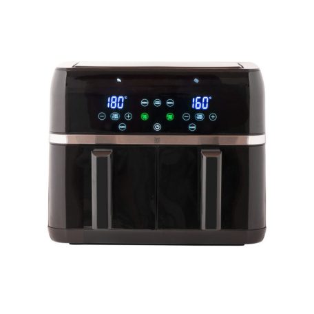 Simpex Touch XXL 8L kétzónás, 2 x 4 liter kétkosaras (dupla kosaras) 1700W Air Fryer, forrólevegős, olajmentes olajsütő, 8L