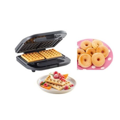 Simpex Basic 750W Avante 4 in 1 multifunkciós 4 az 1-ben szendvicssütő, gofrisütő, grill és fánksütő (minifánk sütő) cserélhető, kivehető lapokkal