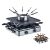 Simpex Professional RFG-35429 Raclette - Fondue Set 1500W 0.8L 8 személyes 2 az 1-ben nemesacél inox elektromos raclett grill és fondü szett ILAG bevonattal