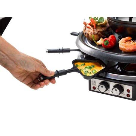 Simpex RG 9948 Raclette-Fondue 1900W 1.5L 8 személyes 2 in 1 elektromos raclett grill és fondü szett