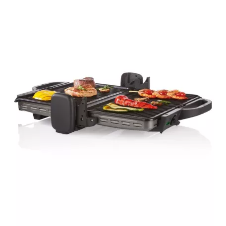 Simpex SKG 1700 kontaktgrill, acél kontakt grilll, 1700W grillsütő kivehető 30 x 20 cm sütőlapokkal