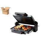 Bontott, szállítási SÉRÜLT Simpex SKG 1700 kontaktgrill, acél kontakt grilll, 1700W grillsütő kivehető 30 x 20 cm sütőlapokkal