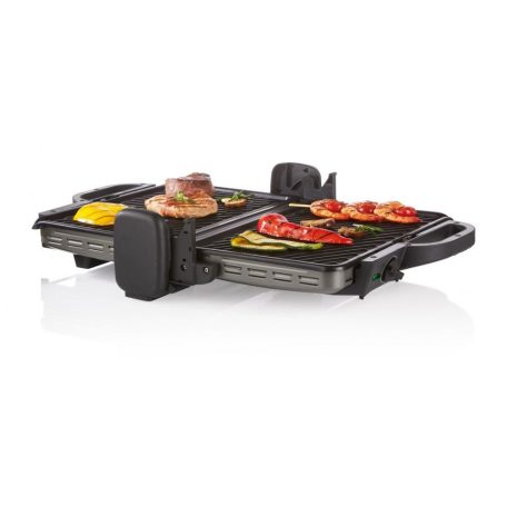 Bontott, szállítási SÉRÜLT Simpex SKG 1700 kontaktgrill, acél kontakt grilll, 1700W grillsütő kivehető 30 x 20 cm sütőlapokkal