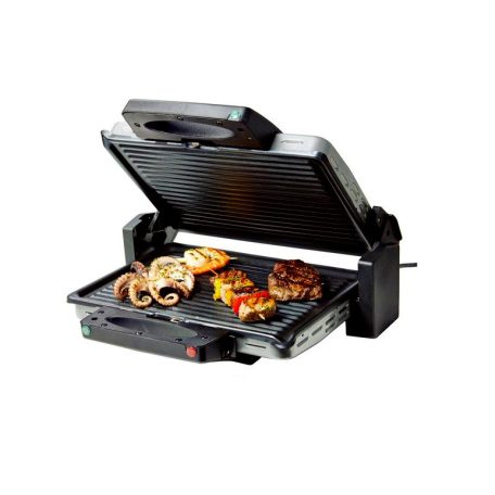 Bontott, szállítási SÉRÜLT Simpex SKG 1700 kontaktgrill, acél kontakt grilll, 1700W grillsütő kivehető 30 x 20 cm sütőlapokkal