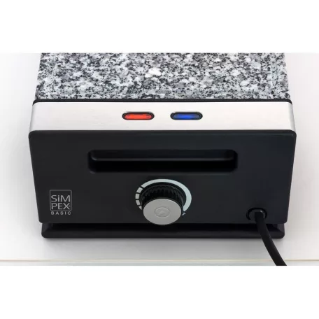 Simpex Basic SRGS 1200 félkőlapos 1200W elektromos 8 személyes raclette grill, raklett grillsütő osztott sütőlappal