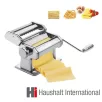   Simpex 33783 / 12243 inox nemesacél mechanikus, kézi tésztanyújtó és metélő gép, tésztakészítő, tészta nyújtó gép spagetti, tagliatelle (szélesmetélt) és lasagne tésztához