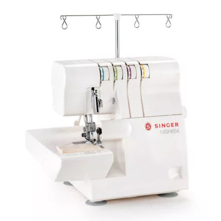 SINGER 14SH654 / S0105 Finishing Touch Serger Overlock 4 szálas, 2 tűs (ikertűs) lock varrógép, lockgép, differenciál anyagtovábbítással