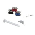 Singer Stitch Sew mini, hordozható, elemes kézi varrógép 4 orsó cérnával, befűzővel és tartalék tűvel