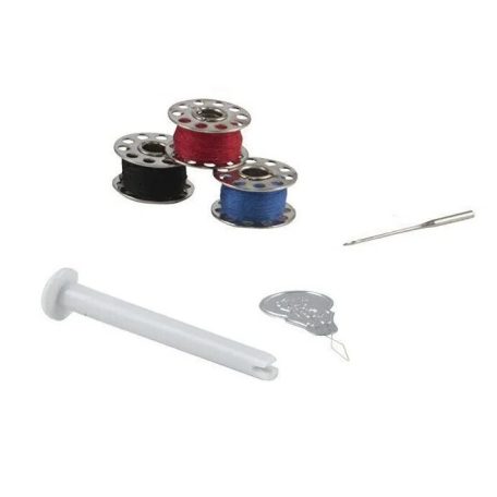 Singer Stitch Sew mini, hordozható, elemes kézi varrógép 4 orsó cérnával, befűzővel és tartalék tűvel