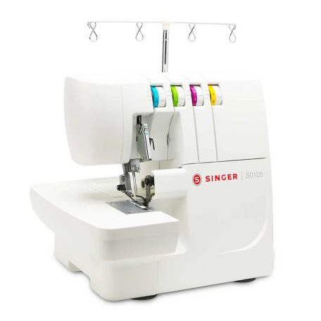 SINGER S0105 / S010L Serger Overlock 4 szálas, 2 tűs (ikertűs) lock varrógép, lockgép, differenciál anyagtovábbítással