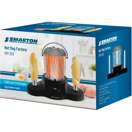 Smarton HM 050 Hot-Dog készítő és tojásfőző 380W, 16 db virsli | 5 tojás | 2 kifli egyidejű elkészítéséhez