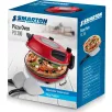   Smarton PO 300 Da Gennaro piros 1200W 30 cm elektromos pizzasütő, pizzakemence betekintő ablakkal, 305 x 10 mm pizzakővel, fém pizzalapáttal