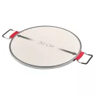 Smarton PO 300 Da Gennaro piros 1200W 30 cm elektromos pizzasütő, pizzakemence betekintő ablakkal, 305 x 10 mm pizzakővel, fém pizzalapáttal