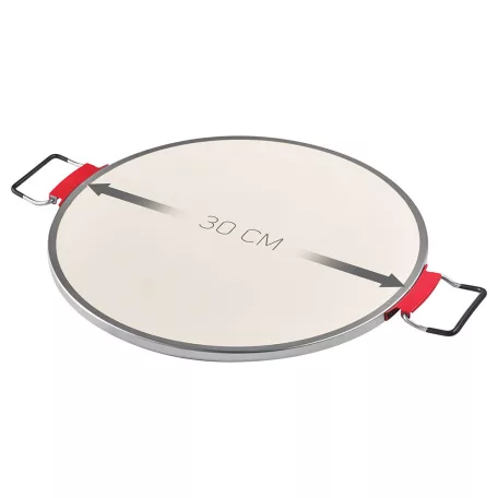 Smarton PO 300 Da Gennaro piros 1200W 30 cm elektromos pizzasütő, pizzakemence betekintő ablakkal, 305 x 10 mm pizzakővel, fém pizzalapáttal