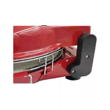 Smarton PO 300 Da Gennaro piros 1200W 30 cm elektromos pizzasütő, pizzakemence betekintő ablakkal, 305 x 10 mm pizzakővel, fém pizzalapáttal