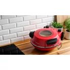 Smarton PO 300 Da Gennaro piros 1200W 30 cm elektromos pizzasütő, pizzakemence betekintő ablakkal, 305 x 10 mm pizzakővel, fém pizzalapáttal