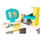 Smoby City Market, játék közért, 34 részes elektronikus szupermarket, működő pénztárgéppel, vonalkódolvasóval és bevásárló kosárral