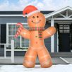   SnowMeister SM2450 Mézi Gingerman kültéri / beltéri 180 cm világító LED-es, felfújható mézeskalács karácsonyi dekoráció hálózati adapterrel, LED világítással