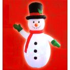 SnowMeister SM2015 kültéri / beltéri 180 cm világító melegfehér LED-es, felfújató Hóember karácsonyi dekoráció hálózati adapterrel, LED világítással