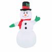   SnowMeister SM2015 kültéri / beltéri 180 cm világító melegfehér LED-es, felfújató Hóember karácsonyi dekoráció hálózati adapterrel, LED világítással