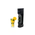 SodaCo R100B Royal Soda Maker MegaPack, fekete műanyag szódagép, házi szódakészítő 1 db 425g narancs ízesítésű CO2 patronnal, 2 x 500 ml ajándék szörppel és 1 db 1L szénsavasító palackkal