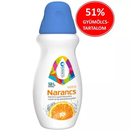 SodaCo R100B Royal Soda Maker MegaPack, fekete műanyag szódagép, házi szódakészítő 1 db 425g narancs ízesítésű CO2 patronnal, 2 x 500 ml ajándék szörppel és 1 db 1L szénsavasító palackkal