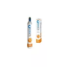 SodaCo R100B Royal Soda Maker MegaPack, fekete műanyag szódagép, házi szódakészítő 1 db 425g narancs ízesítésű CO2 patronnal, 2 x 500 ml ajándék szörppel és 1 db 1L szénsavasító palackkal