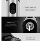 SodaCo S100S Stainless Steel Soda Maker nemesacél, inox szódagép, házi szódakészítő 1 db 425g CO2 patronnal és 1 db 1 literes szénsavasító palackkal