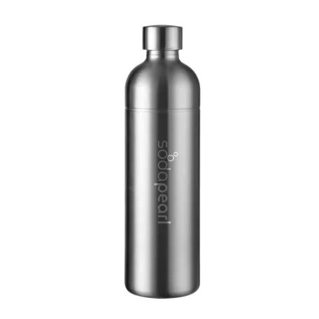 SodaPearl 1 literes inox, rozsdamentes acél szénsavasító palack kupakkal, kizárólag SodaPearl szódakészítőkhöz, szódagépekhez (34322)
