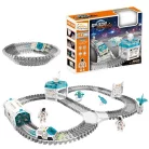 72Toys Space Explorer Spaceman Railway szett, 143 darabos űrállomás készlet projektorral, űrjárgánnyal és 2 űrhajóssal