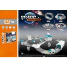 72Toys Space Explorer Spaceman Railway szett, 143 darabos űrállomás készlet projektorral, űrjárgánnyal és 2 űrhajóssal