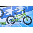 Denver Bikes / Bottari Speed 77395 MTB fiú 16" kerékpár, bicikli levehető támasztó kerekekkel 91 x 18 x 50 cm, zöld - kék