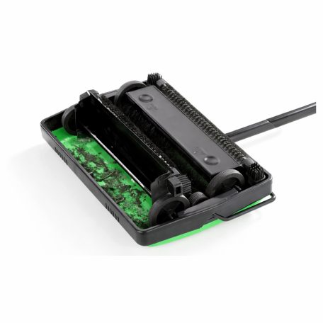 Splendid 281 x 194 x 67 mm zöld mechanikus szőnyegseprű, gördíthető, teljesen fém szőnyegtisztító, 85 cm fém nyéllel, 3 kefével