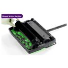 Splendid 281 x 194 x 67 mm zöld mechanikus szőnyegseprű, gördíthető, teljesen fém szőnyegtisztító, 85 cm fém nyéllel, 3 kefével